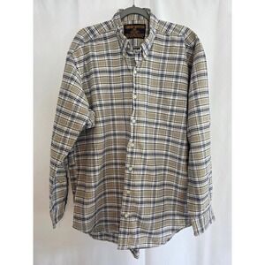 Comfort Outfitters Mens Plaid Long Sleeve Button Down Shirt 2XL Cotton‎